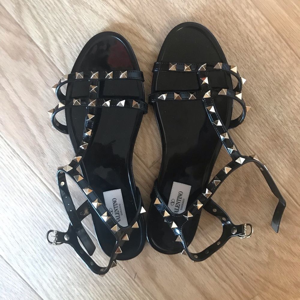 Valentino Rockstud jelly gladiator sandals